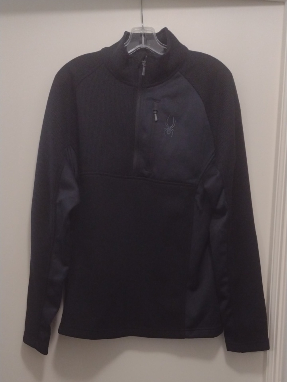 Spyder Black Quarter-Zip Performance Pullover (J932)